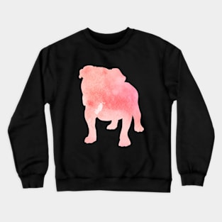 Pink Bulldog Silhouette Crewneck Sweatshirt